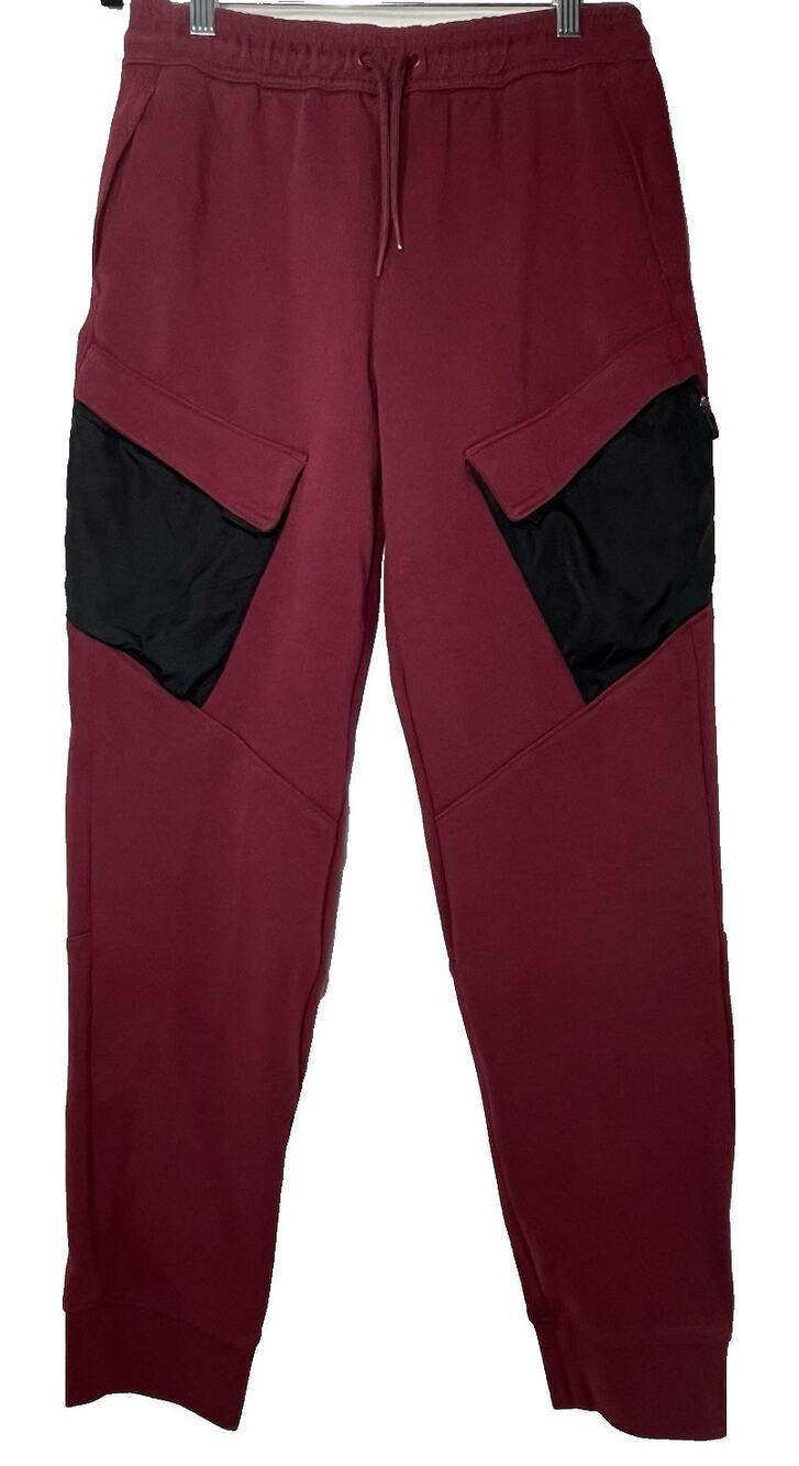 Athletic Works Youth Burgundy Fleece Cargo Jogger Pants Size XXL